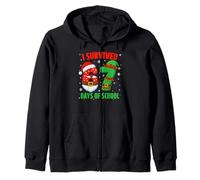 I Survived 67 Days of School Christmas Santa Elf Six Seven Sweat à Capuche