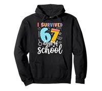 I Survived 67 Days of School Funny Back to School 100th Day Sweat à Capuche