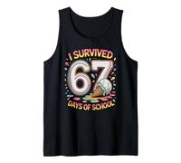 I Survived 67 Days of School Humour 6 7 Bruh Gen Alpha Z Meme Débardeur