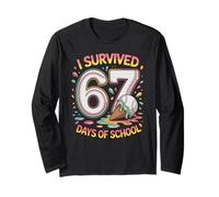 I Survived 67 Days of School Humour 6 7 Bruh Gen Alpha Z Meme Manche Longue