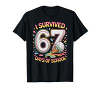 I Survived 67 Days of School Humour 6 7 Bruh Gen Alpha Z Meme T-Shirt