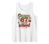 I Survived 67 Days of School - T-Shirt 6 7 Meme Drôle Noël Débardeur
