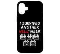 I Survived Another Hell of a W unny Sarcastic Weekend Coque pour iPhone 16 Plus