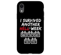 I Survived Another Hell of a W unny Sarcastic Weekend Coque pour iPhone XR