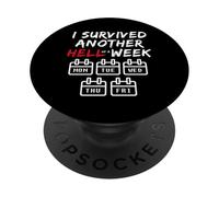 I Survived Another Hell of a W unny Sarcastic Weekend PopSockets PopGrip Adhésif
