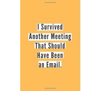 I Survived Another Meeting That Should Have Been An Email: Lined Page
