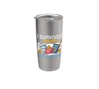 I Survived Another Tax Season Comptable Jour des impôts Gobelet isotherme en acier inoxydable double paroi