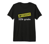 I Survived Fifth Grade Kids Graduation Teacher Gift T-Shirt Haut de Gamme