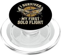 I Survived My First Solo Flight Aviation PopSockets PopGrip pour MagSafe