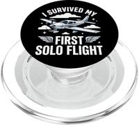 I Survived My First Solo Flight Aviation PopSockets PopGrip pour MagSafe