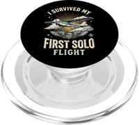 I Survived My First Solo Flight Aviation PopSockets PopGrip pour MagSafe