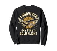 I Survived My First Solo Flight Aviation Sweatshirt