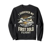I Survived My First Solo Flight Aviation Sweatshirt