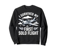 I Survived My First Solo Flight Aviation Sweatshirt