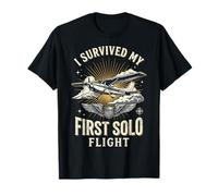 I Survived My First Solo Flight Aviation T-Shirt