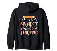 I Survived My First Year of Teaching Teacher Graduation Sweat à Capuche
