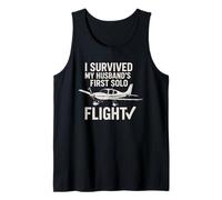 I Survived My Husbandd's First Solo Flight Aviation Débardeur