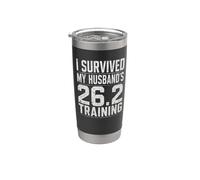 I Survived My Husband's Training Funny Marathon Gobelet isotherme en acier inoxydable double paroi