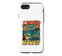 I Survived My Trip to Hawaii Vacation Shark Volcano Humor Coque pour iPhone SE (2020) / 7/8