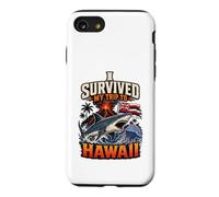 I Survived My Trip to Hawaii Vacation Shark Volcano Humor Coque pour iPhone SE (2020) / 7/8