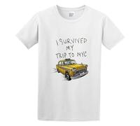 I Survived My Trip to NYC Customized Men's T-Shirt Unisex White Cotton Print Tee Shirts 3XL