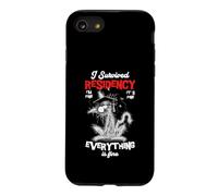 I Survived Residency Black Cat Residency Médecins de Remise des diplômes Coque pour iPhone SE (2020) / 7/8