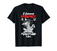 I Survived Residency Black Cat Residency Médecins de Remise des diplômes T-Shirt