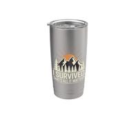 I Survived, That's All It Matters Resilience Mindset Gobelet isotherme en acier inoxydable double paroi