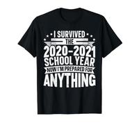 I Survived The 2020-2021 Année Scolaire en Ligne Professeur T-Shirt Graphique avec Valeur