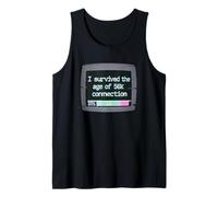 I Survived The Age of 56k Connection: Funny Dial-Up PC Humor Débardeur
