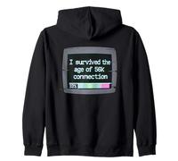 I Survived The Age of 56k Connection: Funny Dial-Up PC Humor Sweat à Capuche