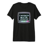 I Survived The Age of 56k Connection: Funny Dial-Up PC Humor T-Shirt Haut de Gamme