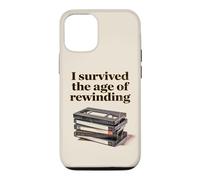 I Survived The Age of Rewinding: Funny Retro Cassette Humor Coque pour iPhone 12/12 Pro