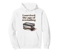 I Survived The Age of Rewinding: Funny Retro Cassette Humor Sweat à Capuche