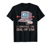 I Survived The Dial-Up Era Retro 90s Nostalgie T-Shirt