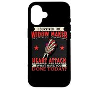 I Survived The Widow Maker Crise Cardiaque Arrestation Cardiaque Coque pour iPhone 16