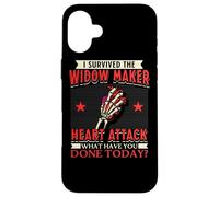 I Survived The Widow Maker Crise Cardiaque Arrestation Cardiaque Coque pour iPhone 16 Plus
