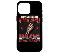 I Survived The Widow Maker Crise Cardiaque Arrestation Cardiaque Coque pour iPhone 16 Pro Max