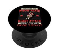 I Survived The Widow Maker Crise Cardiaque Arrestation Cardiaque PopSockets PopGrip Adhésif