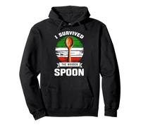 I Survived The Wooden Spoon Funny Italian Spoon Sweat à Capuche