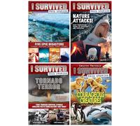 I Survived True Stories Series 4 Books Set - Five Epic Disasters, Nature Attacks!, Tornado Terror, and Courageous Creatures