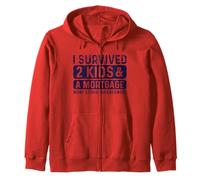 I Survived Two Kids Mortgage What's Superpower Parent Humour Sweat à Capuche