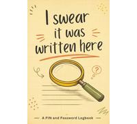 I swear it was written here: A PIN & password LOG BOOK