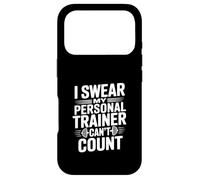 I Swear My Personal Trainer Can't Count Gym Humour Coque pour iPhone 17 Pro