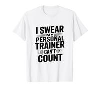 I Swear My Personal Trainer Can't Count Gym Humour T-Shirt Graphique avec Valeur
