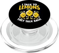I Talk to Citrons They Talk Back Citrus Pun PopSockets PopGrip pour MagSafe