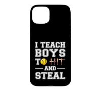 I Teach Boys to Hit and Steal | Cadeaux de Softball Coque pour iPhone 15 Plus