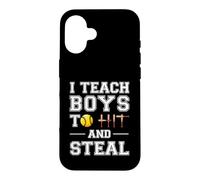 I Teach Boys to Hit and Steal | Cadeaux de Softball Coque pour iPhone 16