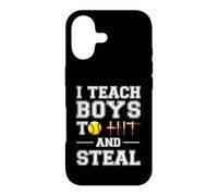 I Teach Boys to Hit and Steal | Cadeaux de Softball Coque pour iPhone 17