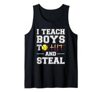 I Teach Boys to Hit and Steal | Cadeaux de Softball Débardeur